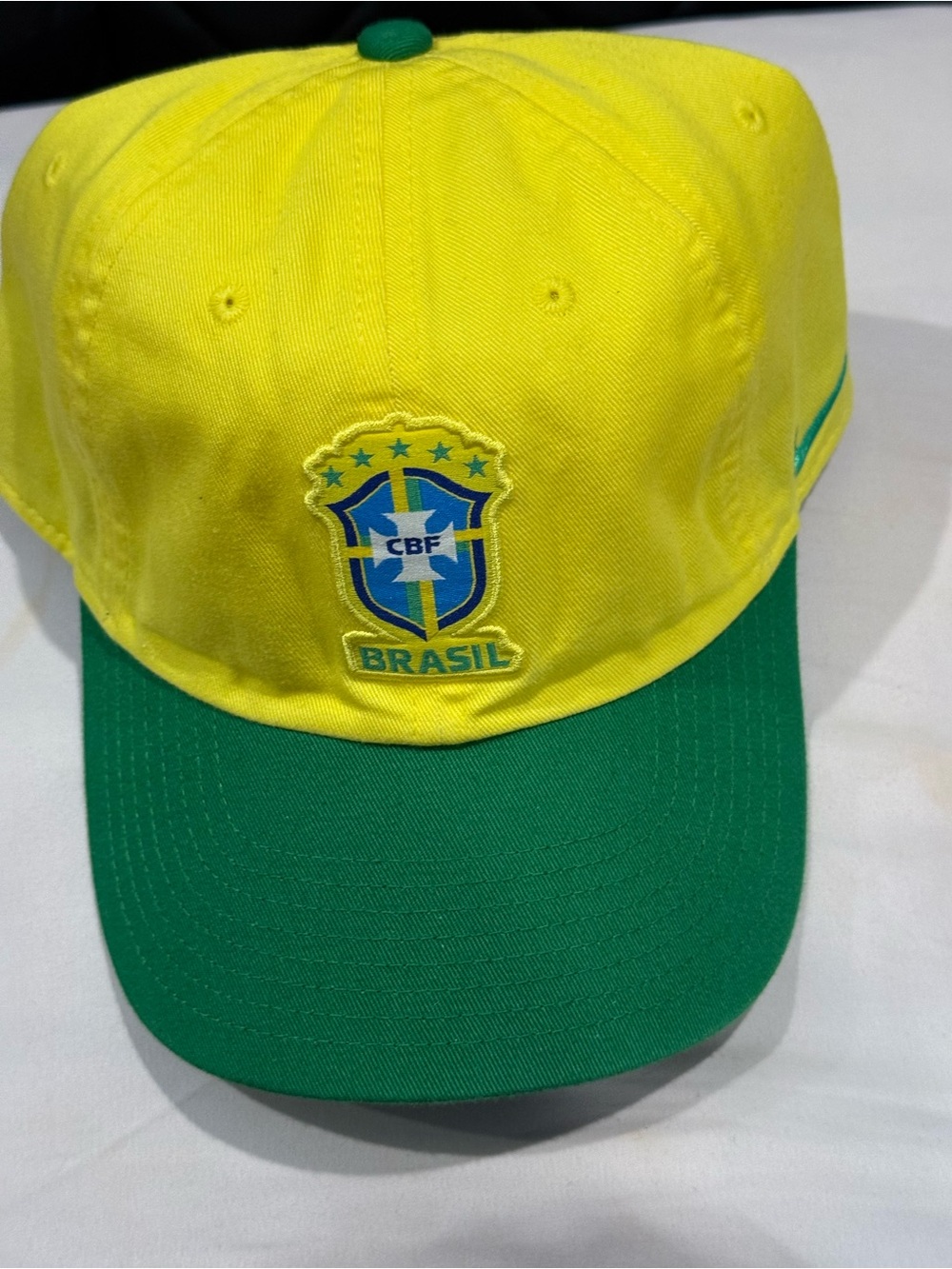 Nike Yellow and Green Brasil Baseball Cap